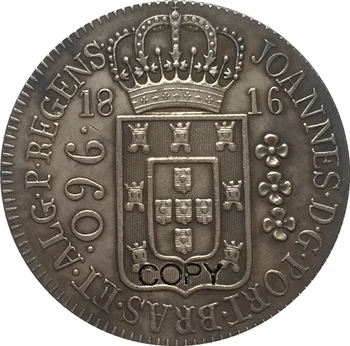 1816 Brasil 960 Reis moedas de CÓPIA