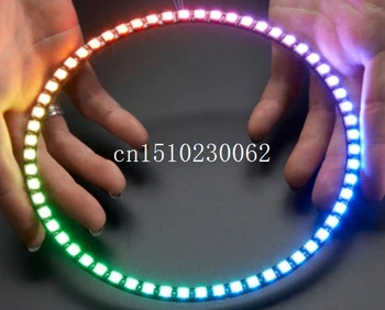 Anel Relógio de Parede 60 bits Super Brilhante WS2812 5050 RGB Lâmpada LED Painel