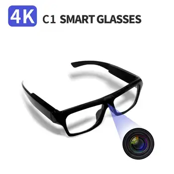 4K Ultra HD Mini Câmera de vídeo Câmera de Óculos de Miopia Espelho Plano Lente DV Gravador de Condução Buraco Sem Babá Cam Wearable Corpo da Câmera