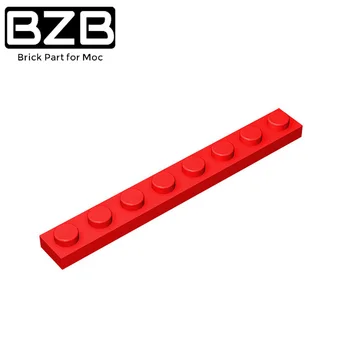 BZB 10pcs MOC 3460 Plate 1 x 8 Tijolo Partes Compatível Monta Partículas de Bloco de Construção de Peças DIY Garoto Edu Brinquedo