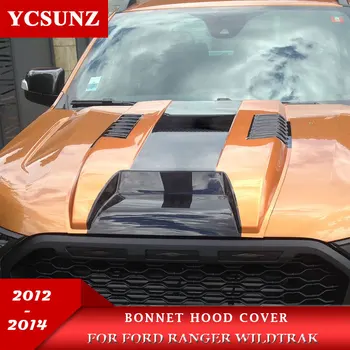 ABS laranja preto Bonnet Colher de Capa Para a Ford Ranger 2012 2013 2014 T6 Wildtrak Acessórios