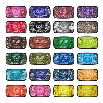 24 cores Japão Tsukineko VersaFine CLAIR Almofada de Carimbo Inkpad Impressão de Cores de Pigmento Almofada de Tinta Encre Pigmentee Fazer Cartões de Felicitações