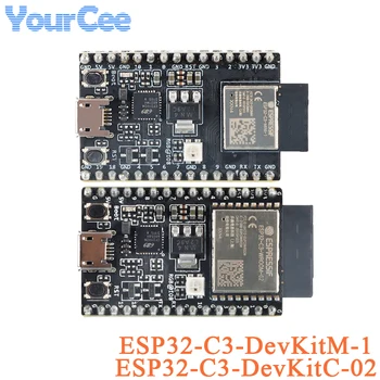 ESP32-C3-DevKitM-1 ESP32-C3-DevKitC-02 Conselho de Desenvolvimento ESP32-C3 ESP32-C3-MINI-1 ESP32-C3-WROOM-02 ESP32 wi-Fi Wifiless Módulo