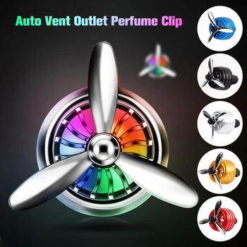 LED Carro Cheiro Refrogerador de Ar Condicionado Liga de Auto de Ventilação de Saída Perfume Clip