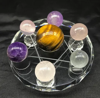Recém-chegados são 100% naturais multi-coloridas de cristal redes de vários tipos 7 multicolor cristal de quartzo bola esferoidal cura cr