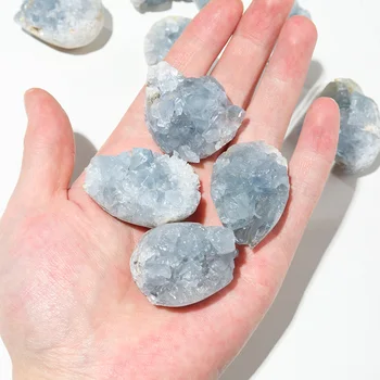 30-60g Azul Natural Celestite cristal cluster Mineral Amostra Para a Decoração
