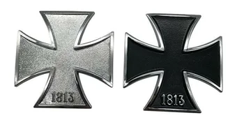 1 PC Prússia 1813 Cruz de Ferro Emblema Adesivo de Carro Emblema de Metal da primeira guerra mundial alemão Estilo de Decalque