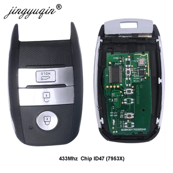 jingyuqin Carro Smart Remote Chave de ajuste para o KIA K4 KX3 Sportage Sorento Rio, depois de 2016, Ano ID47 Chip 433Mhz Controle Chave