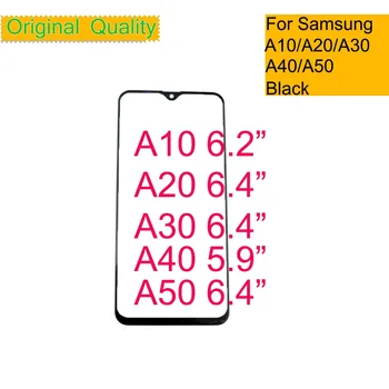 10Pcs/Lot Para Samsung Galaxy A10 A20 A30 A40 A50 Tela de Toque do Painel de Vidro Frontal TouchScreen LCD Visor Externo Com Lente OCA Cola