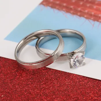 Vintage Anéis de Casamento Para um Casal Sólido Amante do Anel de Noivado de Jóias