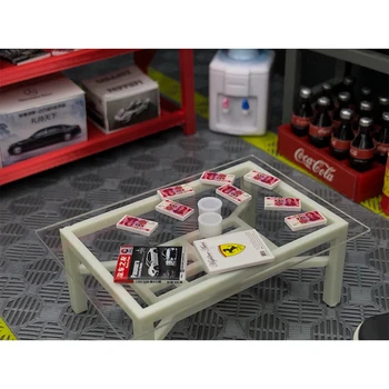 Rápida Modelo 1/18 Modelo de Carro Diorama Garagem Simulação Cena Decoração de Impressão 3D do Modelo de Moeda-Papel-moeda de Areia Modelo de Tabela