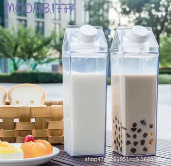 Praça de leite copa on-line celebridade explosão 500MLhot de plástico de leite de copo bonito garrafa de água de garrafa de chá de leite