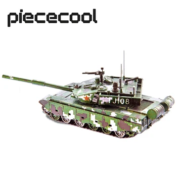 Piececool 3d Metal quebra-Cabeças de Batalha do Tanque Modelo de Kits DIY para o Cérebro Adulto Teaser Brinquedos Presentes de Aniversário