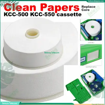 Recarga de Cartucho para Komshine KCC-500 KCC-550 cassete de limpeza 1 rolo de 2rolls 5rolls 10rolls papel de Limpeza de Substituição do núcleo
