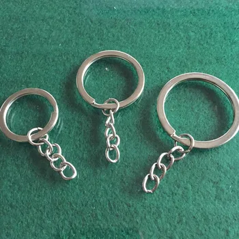 30pcs/monte Metal chaveiros chaveiros em Ródio Tom Chaveiros Dividir Anéis de Chaveiros