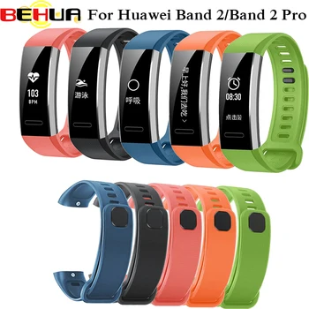 Substituição da pulseira pulseira para Huawei Relógio de borracha de silicone pulseira de acessórios para Huawei de banda 2 B19/B29 pro correia