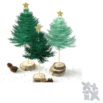 Novo Design De Árvore De Natal De Corte De Metal Morre Scrapbooking Relevo Pasta De Estêncil Modelo De Álbum De Decoração De Cartão De Novos Chegada 2021