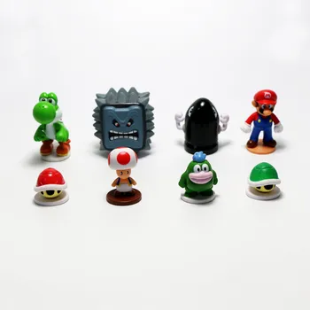 5pcs Nintendo, o Super bros PVC Figuras de Ação Brinquedo Modelo de Brinquedos