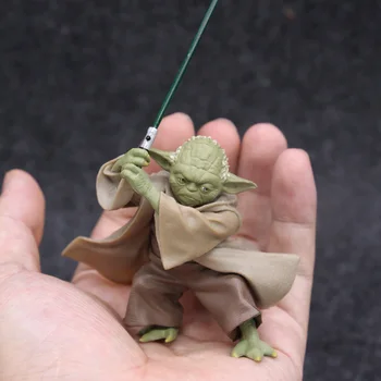 Anime a Estrela da Disney Guerra Caracteres Mestre Yoda com a Espada Figura de Ação 7cm de PVC Modelo de Brinquedos Presentes