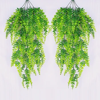 2pcs 80cm Artificial, Cipós, Samambaias Plantas Falso Ivy Folhas de Decoração de Parede
