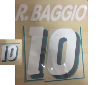 Lextra 1994 Itália #10 Baggio Nameset #6 Baresi Homekit De Distância Nameset Impressão De Futebol Patch De Transferência De Calor Emblema