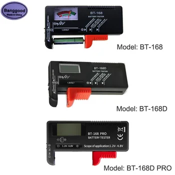 1PCS BT-168 BT-168D PRO Universal do Testador de Bateria Verificador de 1.2 V-4,8 V 9V AA, AAA, C, D 18650 16340 14500 10440 Bateria de Lithum