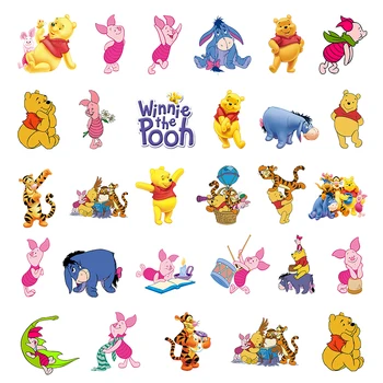 Disney Tímido Leitão Bonito Winnie The Pooh Resina Epóxi Encantos de Acrílico, desenhos animados Jóia para DIY Jóia do Brinco de Fazer FZS406
