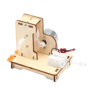 A ciência da Experiência de Construção do Modelo de Kit DIY de Madeira Manivela do Gerador de Brinquedo Para Crianças Educacional Experimento de Ciência Tecnologia