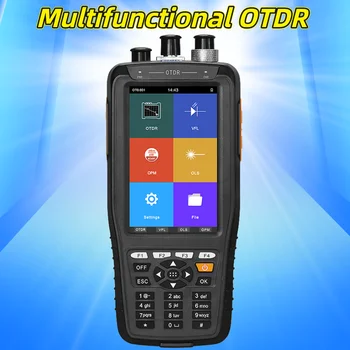 Multifuncional OTDR 1310/1550/1610nm(Opcional) VFL/OPM/OLS Tela de Toque Óptico no Domínio do Tempo Refletômetro de Fibra Óptica Testador