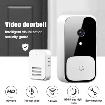 Smart Visial Campainha Câmera sem Fio wi-Fi Chamada de Intercomunicador de Vídeo Entrada de Porta Bell Anel para o Telefone da Câmera da Segurança Home de Casa Inteligente
