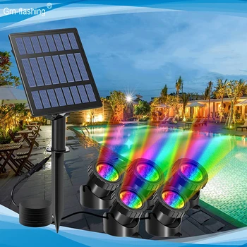 A Energia Solar Luz Subaquática para Piscina Solar Impermeável Exterior Paisagem de Luz do Gramado do Jardim da Lâmpada LED Solar Holofotes