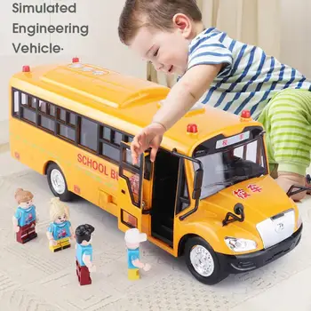 Bordo liso Educacional de Crianças Ônibus Modelo de Inércia de Condução Simulação de Alta Inércia Ônibus Escolar Modelo de Brinquedo para Entretenimento