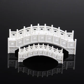 1:75 1:100 da Escala de Plástico ABS Branco Ponte de Modelo de Cenário para a Construção da Arquitetura da Paisagem Decoração 1Piece