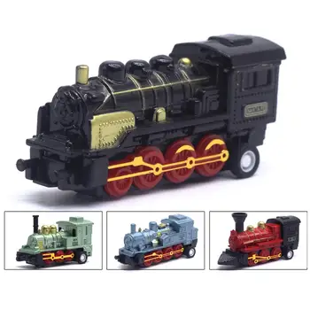 Fundição De Trem Elétrico De Brinquedo Trem A Vapor Fundido Locomotiva Ferroviária De Trem Motorizado Crianças Brinquedos Para Definir Os Presentes Dos Meninos Diecasts Brinquedo