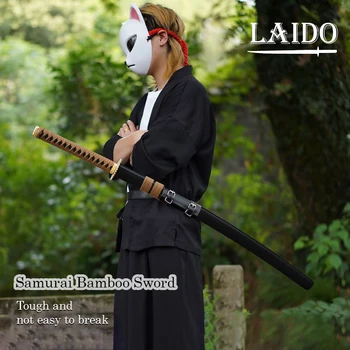 Real Japonesa Katana Espada Iaido Espadas de Madeira com a Espada Katanas Formação de Cosplay Arma Modelo de Bambu, Brinquedos para Adultos Presente