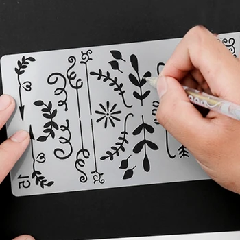 20 Padrões para Escolher Diferentes Pintura em Estêncil DIY Home Planner Scrapbooking Álbum de Artesanato Arte
