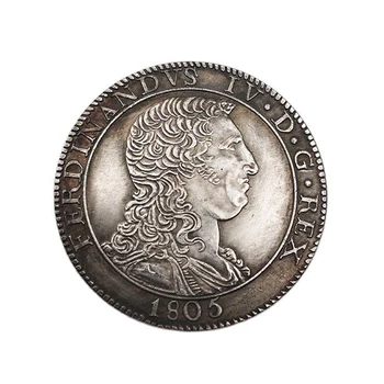 Artesanato 1805 Italiano Moeda Comemorativa De Coleta De 120 Grana Ferdinando Crown Shield Lembranças, Decoração Presentes