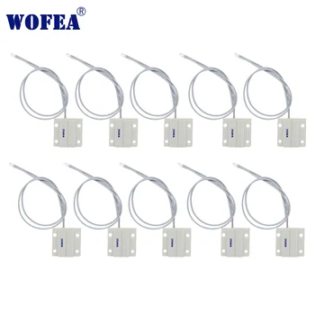 Wofea 10pcs/lot com Fio Porta Janela Interruptor Sensor Magnético
