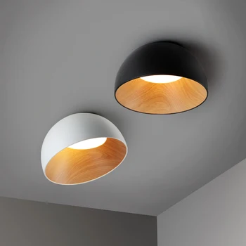 Quarto lâmpada lâmpada de teto led criativo inclinado teto do quarto lâmpada de grão de madeira decoração do Quarto do quarto lâmpada de iluminação de sala