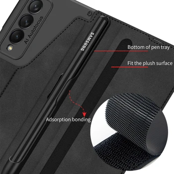 Flip Armadura Removível Velcro Caneta Slot Para A Caneta S Dobre Edição Samsung Galaxy Z, Dobre 3 Caso Com A S Pen Titular Não Spen Vender