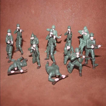 10pcs/lot Verde Soldado, Modelo de Ação Figura Brinquedos 6CM em Miniatura Acessórios Meninos de PVC de Brinquedo de Presente de Aniversário Para Filho
