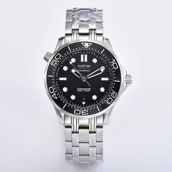 Marca de luxo Clássico Preto Masculino Relógio à prova d'água 42mm Miyota 8215 Japão Movimento de Bisel de Cerâmica Mecânica Relógios de pulso Relógio de Homem