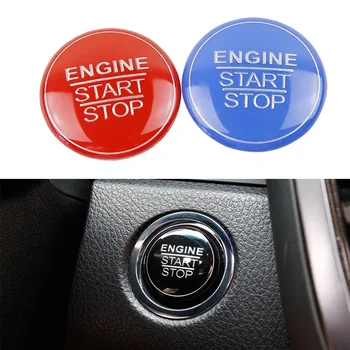 Wooeight Motor do Carro de Um Botão Start Stop Interruptor de Ignição Substituir Capa Decoração Para Toyota Camry 8 DE 2018 CHR 2016-2021