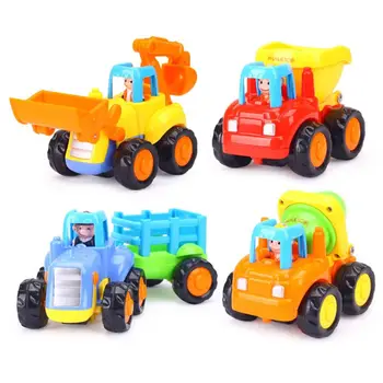 Engrossar O Impulso E Ir De Carro Veículos De Construção De Brinquedos De Puxar Para Trás Dos Desenhos Animados Jogo Por 2 A 3 Anos De Idade Os Meninos Crianças Dom Crianças