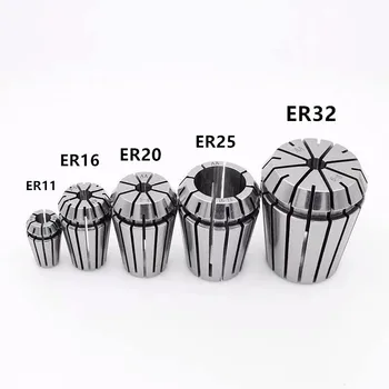 ER25 ER32 ER20 ER16 ER11 ER8 mandril porta-pinça de precisão 0.008 mm, usado para trituração do CNC suporte de ferramenta, máquina de gravura do eixo do motor ER