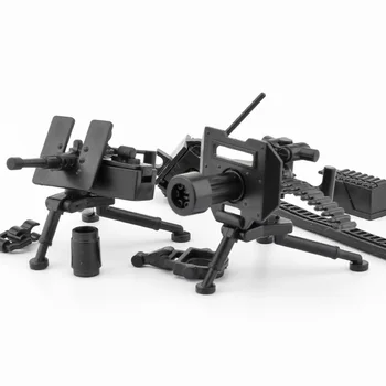 Justin Gatlin M2 metralhadora Pesada do Exército da SWAT, Polícia de Soldado Figuras Acessório de Blocos de Construção de Armas Militares Mini Tijolos Brinquedos