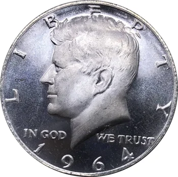 Estados unidos 1964 América EUA Moeda ½ Dólar Kennedy de Meio Dólar de Cuproníquel Prata Banhado a Lembrança Colecionáveis Cópia Moedas