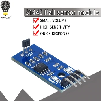 Sensores Hall Módulo 3144E Hall Interruptor de Velocidade Magnético Swiches de Velocidade Sensor de Contagem de Módulo Para o Arduino Carro Inteligente