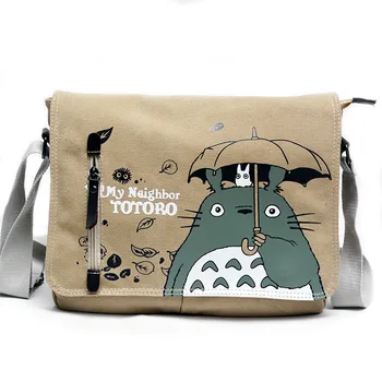 Cartoon japão anime Meu Vizinho Totoro sacos de mensageiro Black Butler Ataque Titan durável bolsa Bolsa de Ombro Mochila