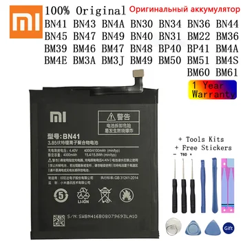 Xiao Mi Original Bateria do Telefone Para Xiaomi Redmi Nota 4, 4X 3 3S 3X 4X 4A 3 pro 5 5A 6 6A Pro Mi4C Mi 5X Mi 5 Mi5 M5 Mi6 Baterias